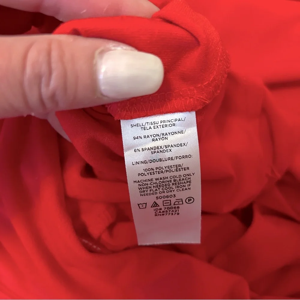 Ann Taylor Red Wrap Top Wide Leg Jumpsuit Romper - Picture 8 of 10